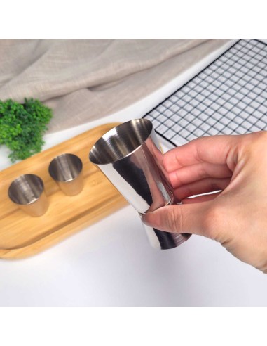 Dosador Duplo Copo de Inox Doses Drinks 50ml e...