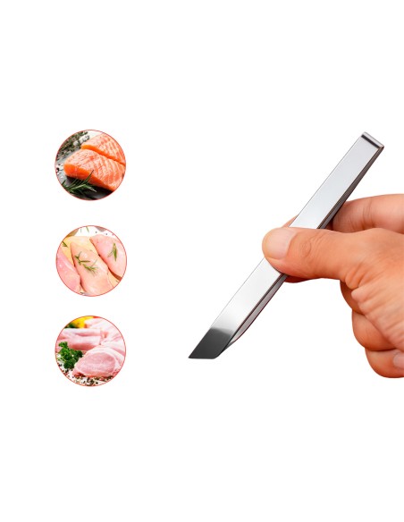 Pinça Culinaria Aço Inox Remover Limpar Espinhos Peixe