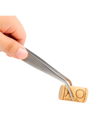 Pinça Culinaria Ponta Dobrada Aço Inox...