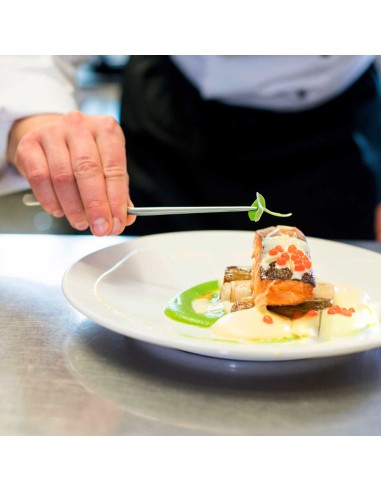 Pinça Culinaria Curvada Ponta Reta Empratamento...