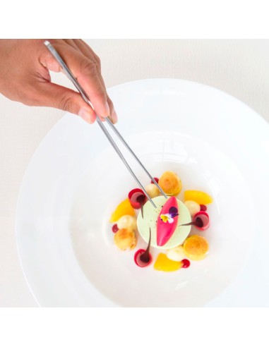 Pinça Culinaria Ponta Dobrada Aço Inox...