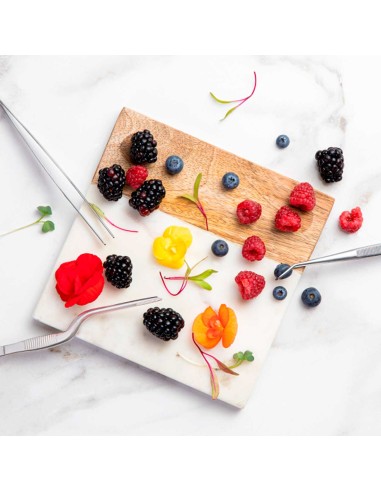 Pinça Culinaria Curvada Ponta Reta Empratamento...