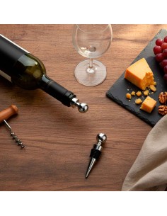 Tampa de Garrafa Vinho Aço Inox Vedacao Silicone Bebidas 2