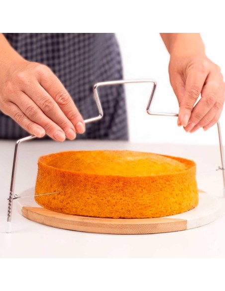 Cortador de Bolo Inox e Nivelador Fio Ajustavel 8 Alturas
