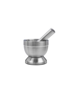 Pilao com Macerador Socador Aço Inox Temperos Alho Ervas