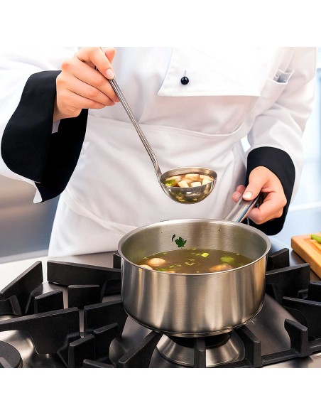 Panela com Tampa Cabo Aço Inox Fundo Triplo 20cm 2,5L