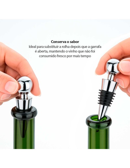 Dosador e Tampa de Bebidas e Garrafas Bico Inox Bar 2un