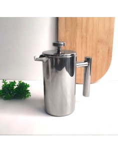 Cafeteira Prensa Francesa e Porta Cafe Hermetico Aço Inox 2