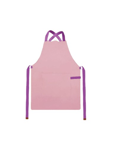 Avental Rosa Alça Cruzada Roxo Sorveteria Açai...