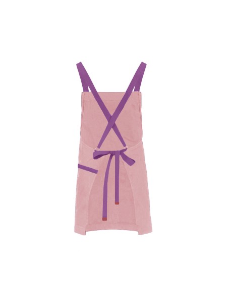 Avental Rosa Alça Cruzada Roxo Sorveteria Açai Buffet Festa