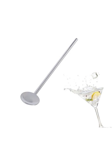 Colher Canudo em Aço Inox para Drinks Sucos...