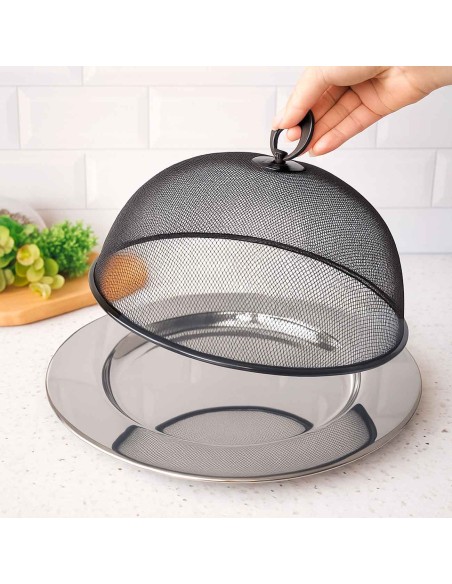 Tela Protetora Alimentos Preta Protetor Bolo Prato 24cm