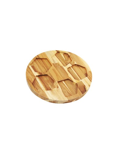 Petisqueira Redonda Tabua Madeira Teca