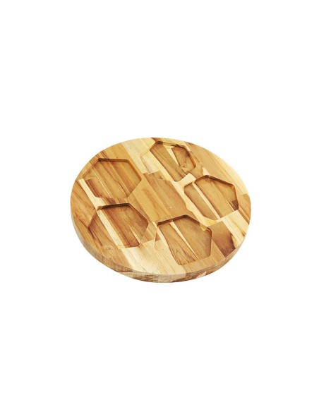 Petisqueira Redonda Tabua Madeira Teca