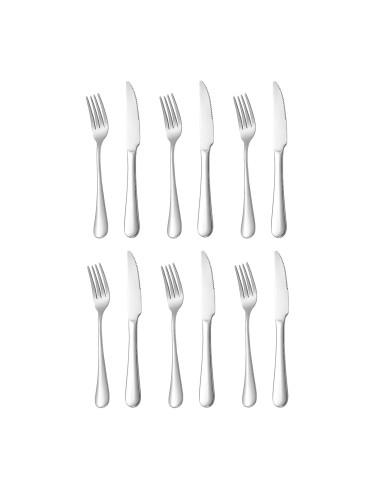 Garfo e Faca de Mesa Talheres Aço Inox Buffet...