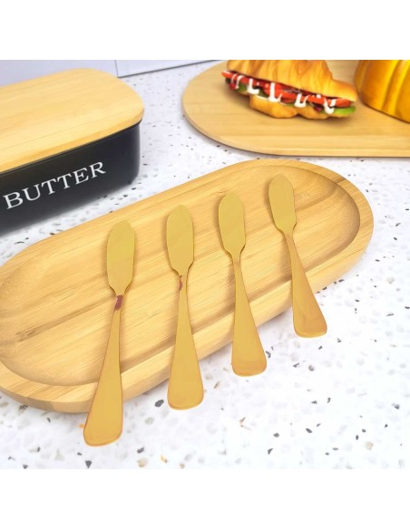 Faca e Garfo para Frutos do Mar Marisco Petiscos Inox Dourado 12un