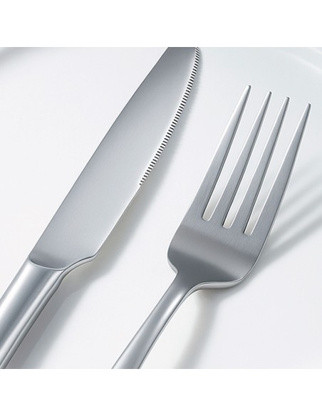 Garfo e Faca de Mesa Talheres Aço Inox Buffet Cozinha 12un