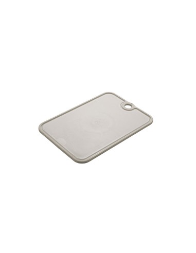 Tabua de Corte Carne Frios Antiderrapante Plastico Cinza