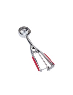 Colher de Sorvete Aço Inox com Ejetor Vermelho