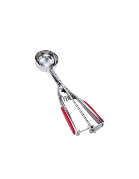 Colher de Sorvete Aço Inox com Ejetor Vermelho