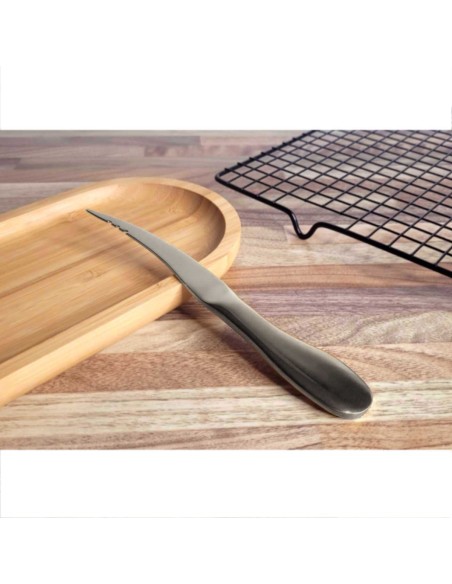 Faca para Camarao Limpar e Garfo Petiscos Frutas Inox 5un