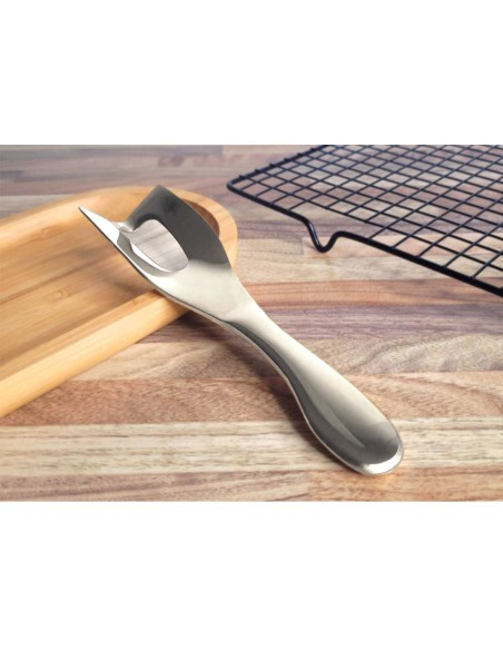 Faca de Manteiga Queijo e Garfo para Petiscos Fruta Inox 5un