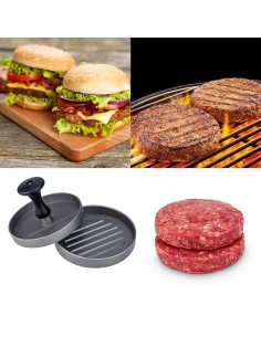 Modelador de Hamburguer Fatiador Manual Aluminio 2