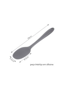 Colher de Silicone Utensilios de Cozinha Preto 2