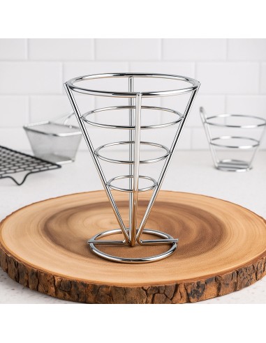 Suporte Cone Fritas Servir Porçoe Petisco Bar...