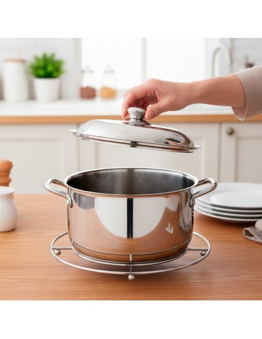 Descanso de Panela Suporte Redondo Metal Apoio...