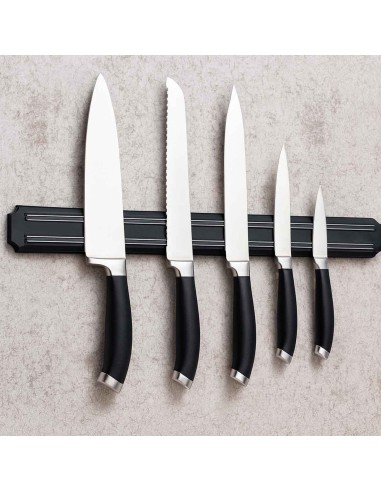 Suporte Facas Ima Barra Magnetica Preta...