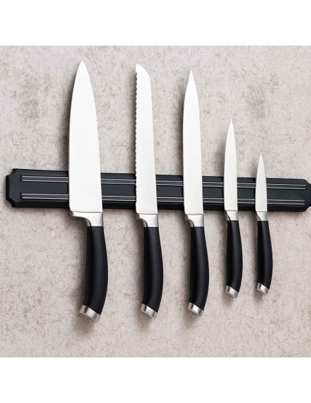 Suporte Facas Ima Barra Magnetica Preta Utensilios Cozinha