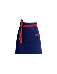Avental de Cintura Azul Marinho Vermelho Barista Chef...