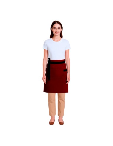 Avental de Cintura Vinho Preto Barista Chef...