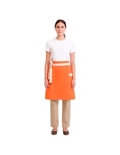 Avental de Cintura Laranja Barista Bistro Buffet Unissex 2