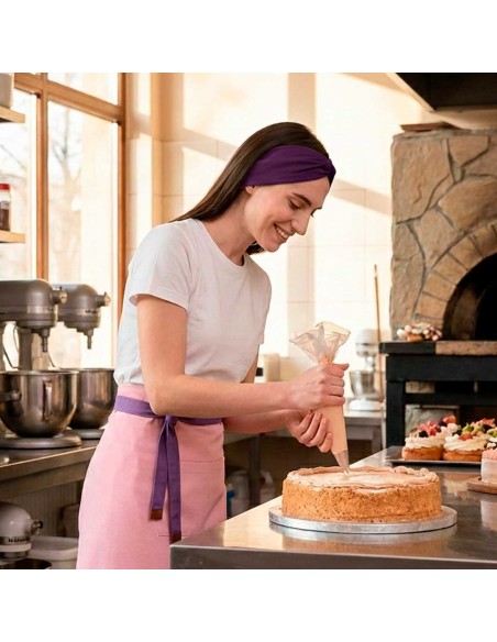 Faixa de Cabelo Turbante Bandana Roxo Açai Chef Cozinha Sorveteria