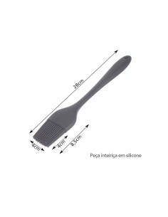 Pincel Culinario Silicone Utensilio de Cozinha Preto 2