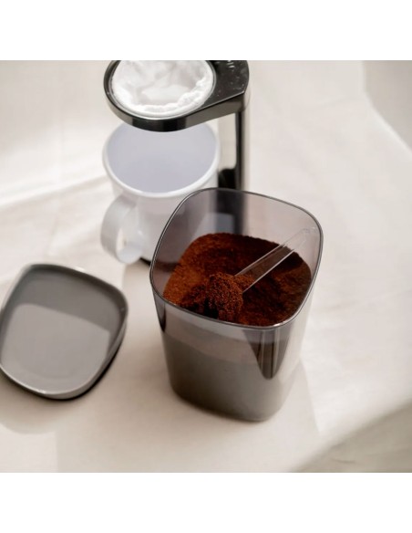 Pote Hermetico Porta Mantimentos Cafe Cinza Translucido 1L