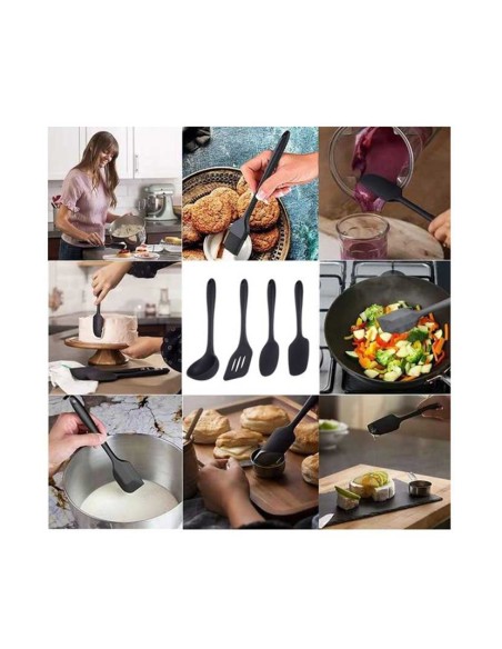 Pincel Culinario Silicone Utensilio de Cozinha Preto