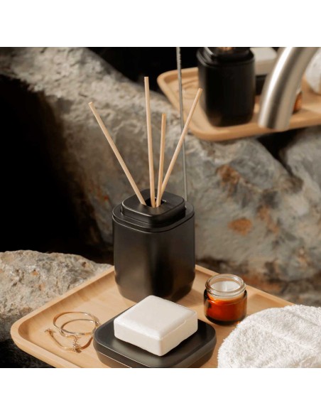 Difusor de Ambiente Aroma Preto com Varetas Banheiro 380ml