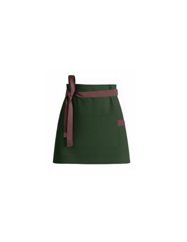 Avental de Cintura Verde Escuro Marrom...