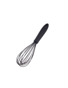 Batedor de Claras Manual Fouet Silicone Preto Cozinha