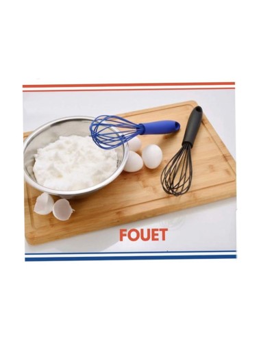 Batedor de Claras Manual Fouet Silicone Preto...