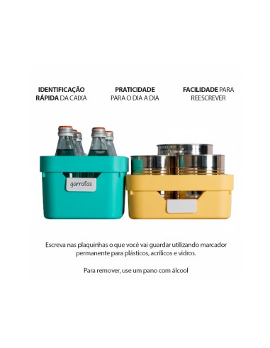 Placa Identificadora Cestos Caixas Organizador...