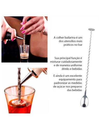 Colher Bailarina Cabo Longo Drinks Bartender...