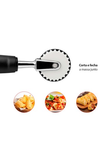 Cortador de Massas Carretilha Corta e Fecha...