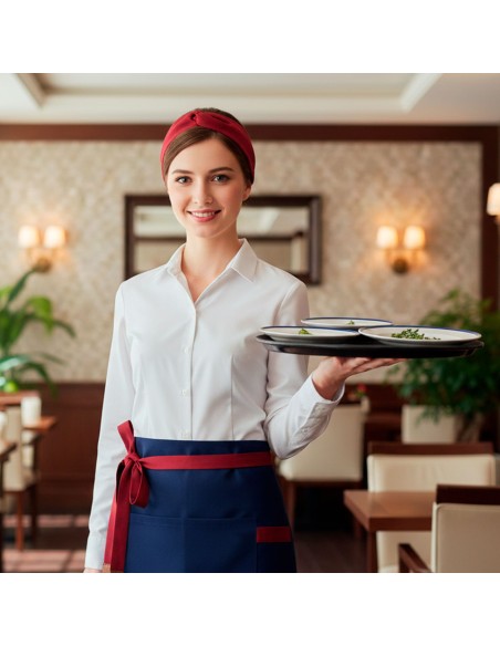 Bandeja Redonda Antiderrapante Servir Bar Restaurante 35cm