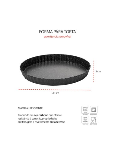 Forma de Bolo Torta Assadeira Antiaderente...