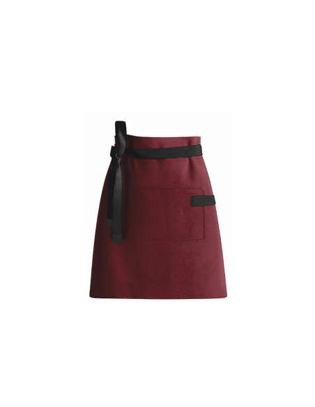 Avental de Cintura Vinho Preto Barista Chef Bistro Unissex