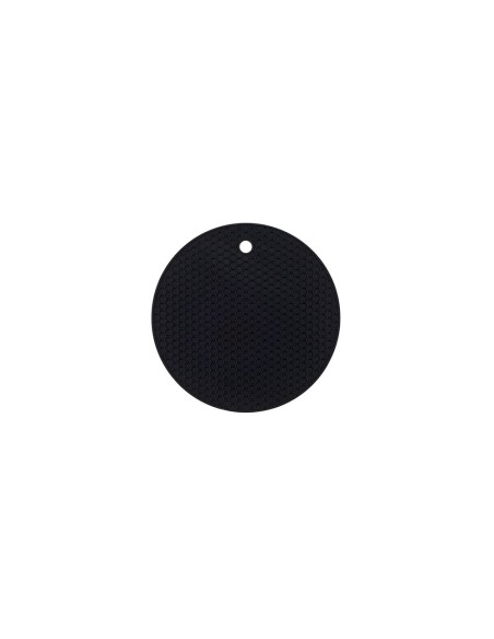 Descanso de Panela Silicone Suporte Redondo Preto
